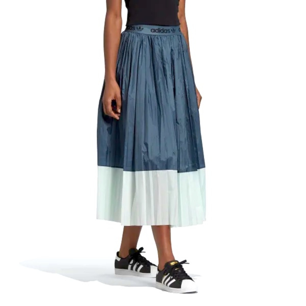 ADIDAS ORIGINALS Sz S Pleated Midi K-Pop Skirt - Picture 3 of 4